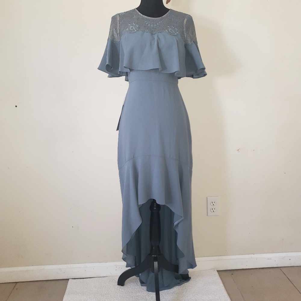 ❤BCBGMAXAZRIA Barbara High-Low Ruffle Gown - Picture 8 of 8